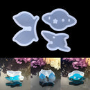 3 Pieces Clear Silicone Molds Earring Pendant Resin Mould for DIY Jewelry Making