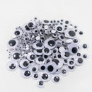 308 Pieces Self Adhesive Sticky Wiggly Wiggle Googly Eyes Assorted Size Embellishments for Art Crafts Black and White