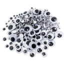 308 Pieces Self Adhesive Sticky Wiggly Wiggle Googly Eyes Assorted Size Embellishments for Art Crafts Black and White