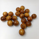 50 Pieces 20mm Natural Striped Wood Beads Loose Spacer Beads for Jewelry Making Charms Kids Craft