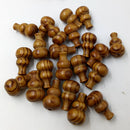 25 Pieces 27mm Gourd Shape Striped Wood Beads Loose Spacer Beads for Jewelry Making Charms Kids Craft