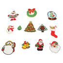 12 Pieces Cute Christmas Series Embroidery Sew On Iron On Patch Badge Fabric Bag Clothes Applique Craft Transfer