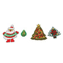 12 Pieces Cute Christmas Series Embroidery Sew On Iron On Patch Badge Fabric Bag Clothes Applique Craft Transfer