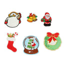 12 Pieces Cute Christmas Series Embroidery Sew On Iron On Patch Badge Fabric Bag Clothes Applique Craft Transfer