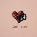 4 Pieces Cute Heart Eyes Embroidery Sequins Iron On Patch Sew On Patch for Clothes Applique Craft DIY Accessories