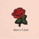 14 Pieces Rose Flower Applique Badge Embroidered Sew on Iron on Floral Patch Dress Decoration Craft
