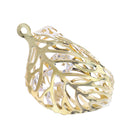 Metal Hollow Leaves Crystal Charms Pendants for DIY Necklace Fashion Jewelry Making Crafts