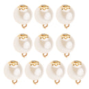 10 Pieces Metal Pearl Pendants Charms Findings For Fashion Jewelry Making Crafts 12mm