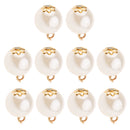 10 Pieces Metal Pearl Pendants Charms Findings For Fashion Jewelry Making Crafts 12mm
