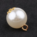 10 Pieces Metal Pearl Pendants Charms Findings For Fashion Jewelry Making Crafts 12mm