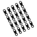 20 Pieces Resin POM Side Release Safety Press Buckles Adjusting Clips Black