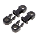 20 Pieces Resin POM Side Release Safety Press Buckles Adjusting Clips Black