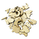 50 Pieces Halloween Wooden Shapes Craft Scrapbooking MDF Cut Wood Gift Embellishments