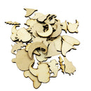 50 Pieces Halloween Wooden Shapes Craft Scrapbooking MDF Cut Wood Gift Embellishments