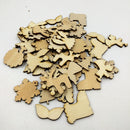 50 Pieces Unfinished Wooden Christmas Embellishments for Christmas Tree Decoration