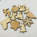 50 Pieces Unfinished Wooden Christmas Embellishments for Christmas Tree Decoration