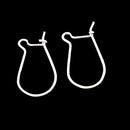 1 Pair 17mm 925 Sterling Silver Kidney Earwire Hooks for DIY Jewelry Making