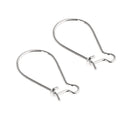 1 Pair 17mm 925 Sterling Silver Kidney Earwire Hooks for DIY Jewelry Making