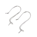 1 Pair of Sterling 925 Silver Ear Wire Ear Hooks Earring Findings Base DIY Jewelry