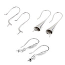1 Pair of Sterling 925 Silver Ear Wire Ear Hooks Earring Findings Base DIY Jewelry