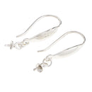 2 Pieces Jewelry Making Findings 925 Sterling Silver Earring Findings Earring Flower Hook Earwire For Pearl Beads Crystal DIY Accessories