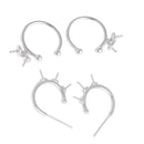 1 Pair 925 Sterling Silver Ear Clip Hook Earring Findings for Jewelry Making
