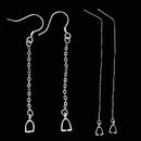 A Pair Of 925 Sterling Silver Ear Clip Earwires Earring Findings Accessories