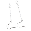 A Pair Of 925 Sterling Silver Ear Clip Earwires Earring Findings Accessories