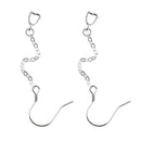 A Pair Of 925 Sterling Silver Ear Clip Earwires Earring Findings Accessories