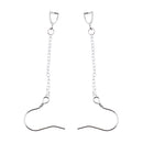 A Pair Of 925 Sterling Silver Ear Clip Earwires Earring Findings Accessories