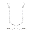 A Pair Of 925 Sterling Silver Ear Clip Earwires Earring Findings Accessories