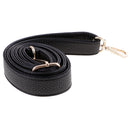 Adjustable PU Leather Bag Strap Replacement Handle Holder Shoulder Bag Strap Black