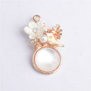 10x Fashion Connectors Jewelry Making Charms Pendant Pearl Button DIY Craft