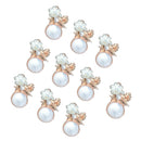10x Fashion Connectors Jewelry Making Charms Pendant Pearl Button DIY Craft