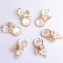 10x Fashion Connectors Jewelry Making Charms Pendant Pearl Button DIY Craft