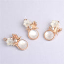 10x Fashion Connectors Jewelry Making Charms Pendant Pearl Button DIY Craft