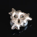 10 Pieces Pearls Flower Rhinestone Buttons DIY Craft Embellishment Flat Back