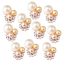 10 Pieces Flower Crystal Pearl Rhinestone Button Flatback Hair Bow DIY Craft Decor