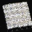 10x Rhinestone Square Button DIY Bridal Wedding Garment Dress Embellshiment