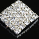 10x Rhinestone Square Button DIY Bridal Wedding Garment Dress Embellshiment