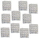 10x Rhinestone Square Button DIY Bridal Wedding Garment Dress Embellshiment