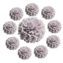 10 Pieces 5.5cm Artificial Silk Chrysanthemum Flower Head for DIY Wedding Decoration - Grey