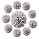 10 Pieces 5.5cm Artificial Silk Chrysanthemum Flower Head for DIY Wedding Decoration - Grey