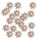 20 Pieces Alloy Rhinestone Crystal Pearl Flower DIY Embellishment Flatback Buttons