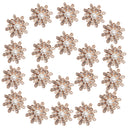 20 Pieces Alloy Rhinestone Crystal Pearl Flower DIY Embellishment Flatback Buttons