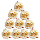 10 Pieces Artificial Silk Rose Bract Flower Head for DIY Headwear Wedding Decoration - Creamy White