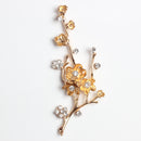 Crystal Flower Flatback Wedding Craft Embellishments Scrapbook Buttons DIY