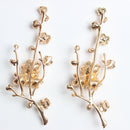 Crystal Flower Flatback Wedding Craft Embellishments Scrapbook Buttons DIY