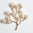 10 Pieces Crystal Pearl Tree Bead Button Embellishments Flatback Jewelry Findings