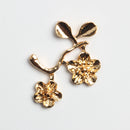 20 Pieces Vintage Metal Branch Flowers DIY Wedding Bridal Pearl Crystal Hair Pins Bridesmaid Clips Side Comb Embellishment